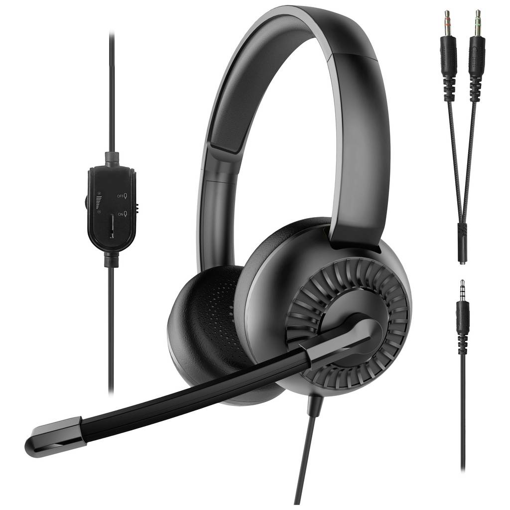 SpeedLink METIS On-ear headset Corded (1075100) Stereo Black Headse SL-870006-BK