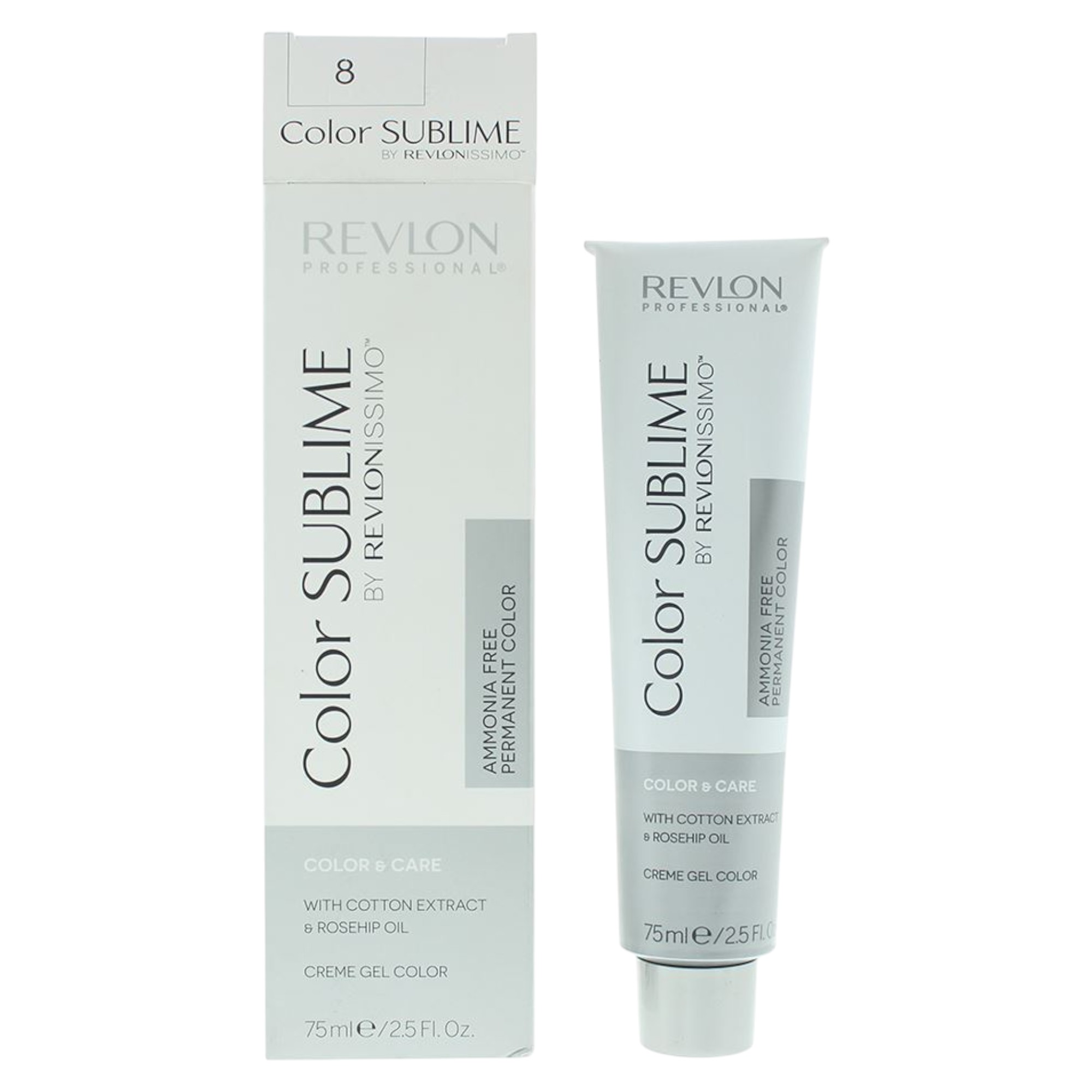 Revlon, Color Sublime, Permanent Hair Dye, 8 Light Blonde, 75 ml