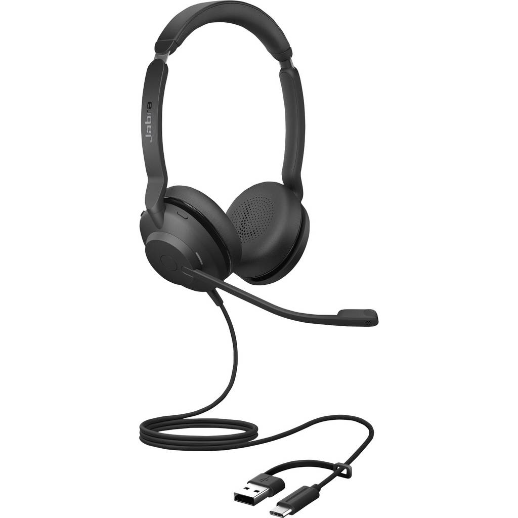 Jabra Evolve2 30 SE On-ear headset Corded (1075100) Stereo Black M 23189-999-779