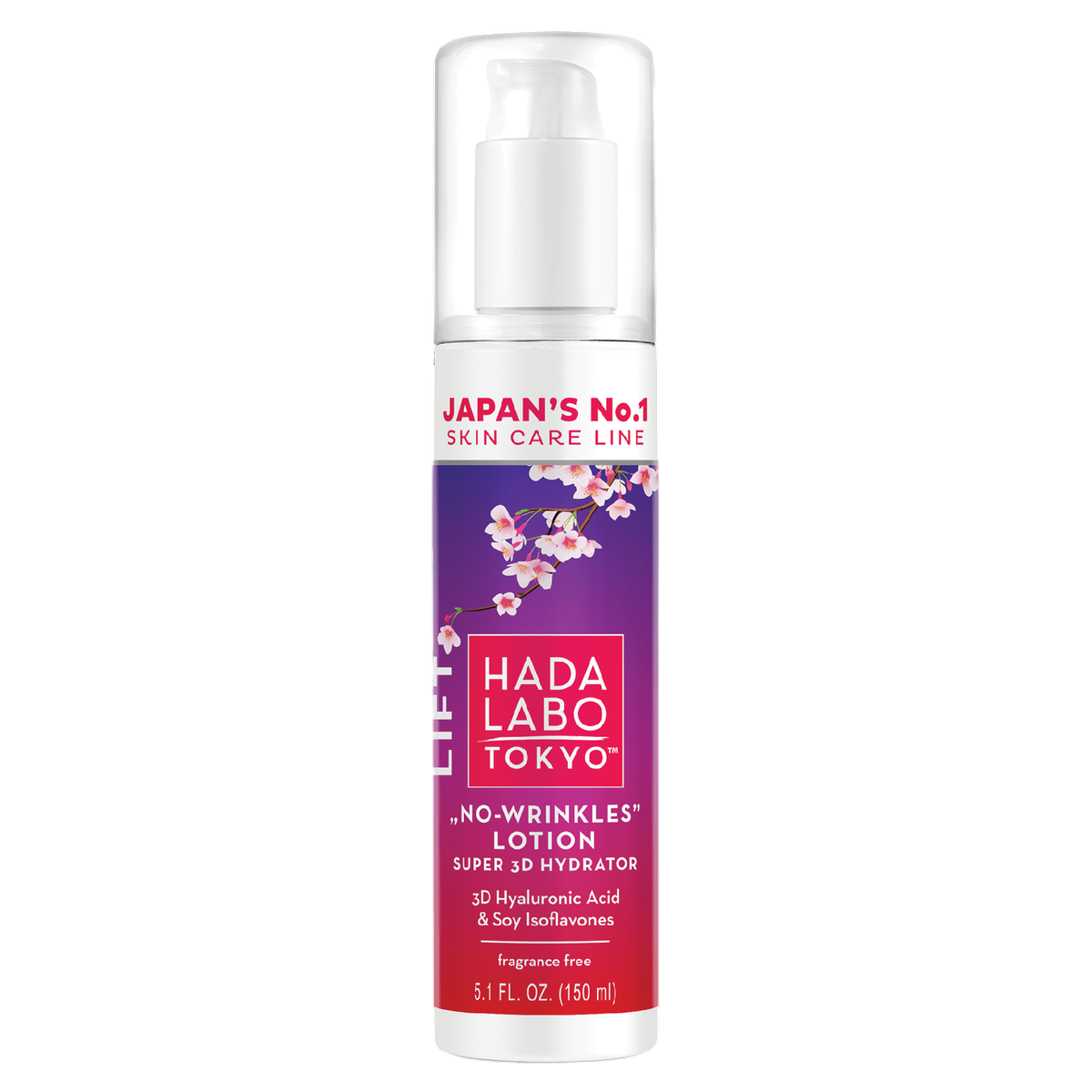 Tokyo Hada Labo, Çizgi Olmayan, Hialüronik Asit, Cilt Gerilmelerine Karşı ve Nemlendirici, Gündüz, Losyon, Yüz, 150 ml.