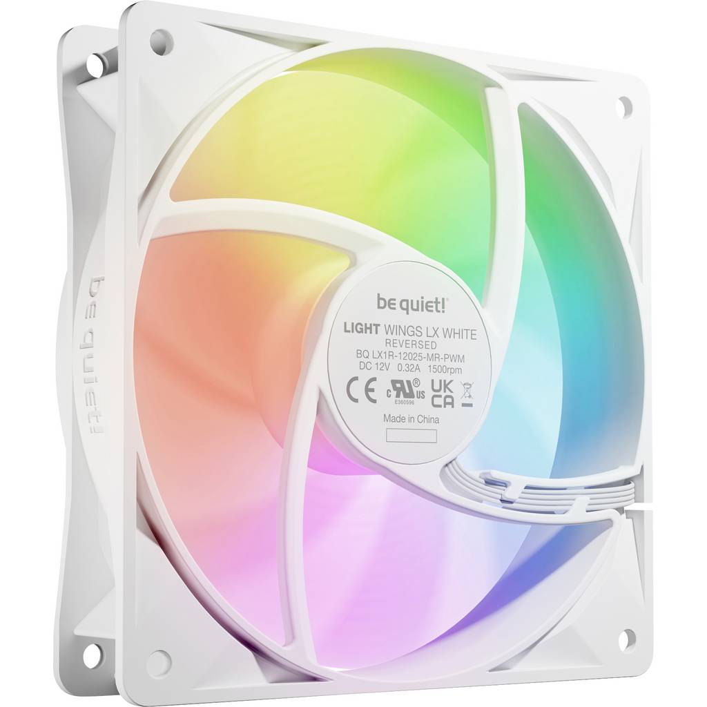 BeQuiet LIGHT WINGS LX | 120mm PWM Reverse White PC fan White BL133