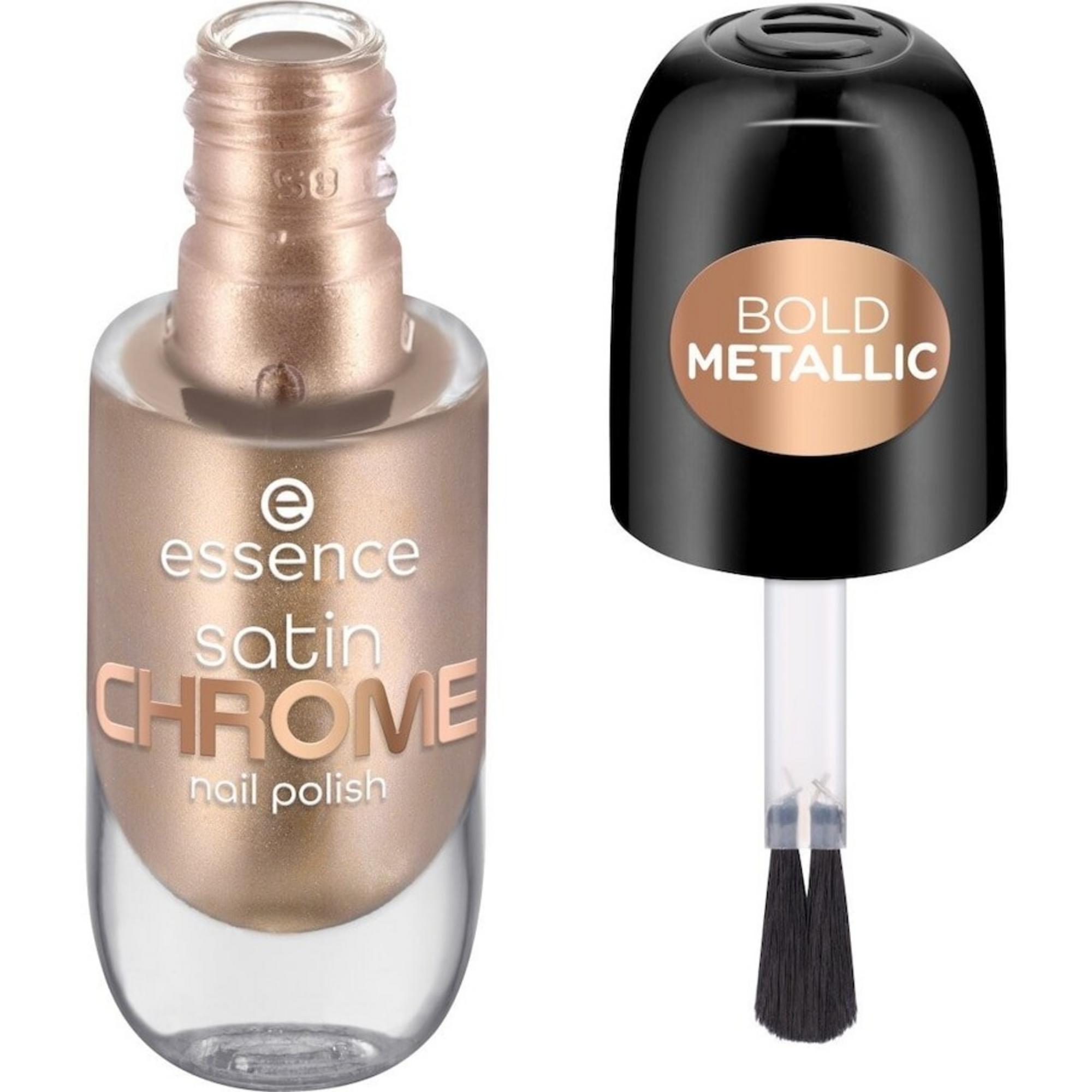 Esență, Satin Chrome, Vegan, Satin, Lac de unghii, 01, Robotic, 8 ml