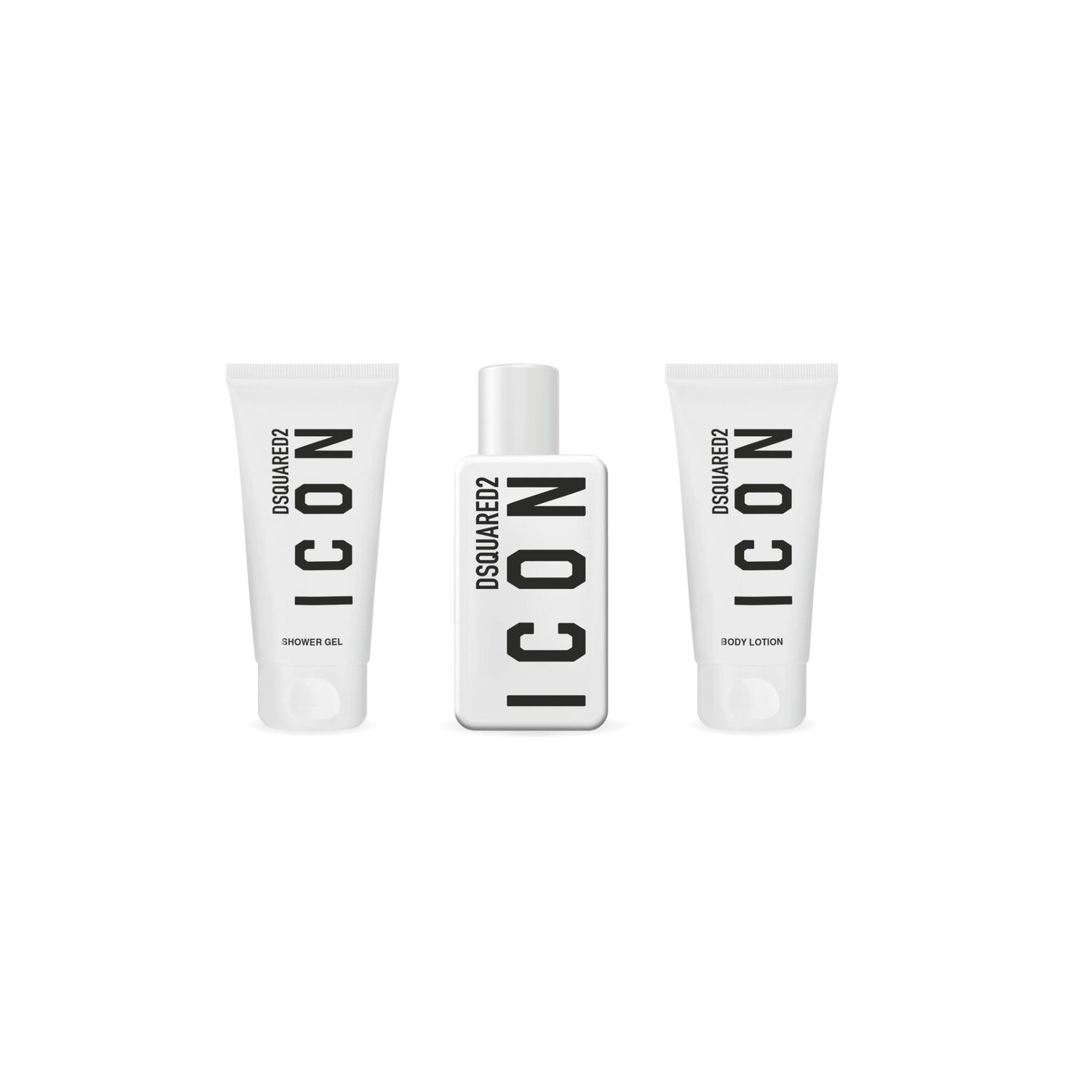 Set DSquared 2: Icon, Eau de parfum pentru femei, 50 ml + Icon, Geamătătură, pentru toate tipurile de piele, 50 ml + Icon, Îngrijire hidratantă, Lotion corporală, 50 ml
