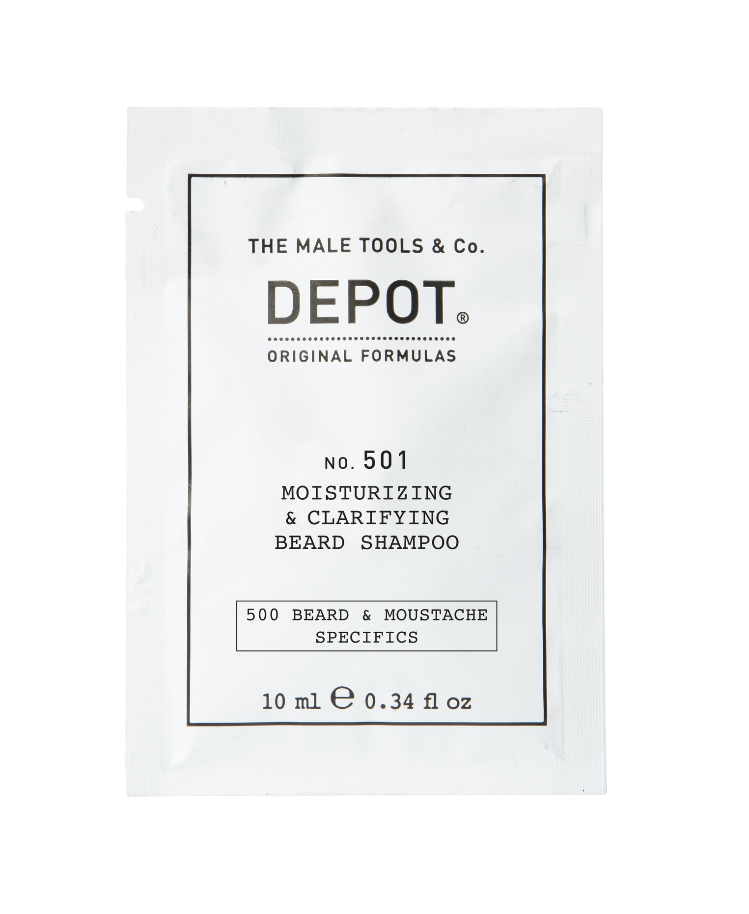 Depozit, 500 Detalii păr și mustață Nr. 501, Pro-Vitamin B5, Spumant de barbă, Înmuietor și clarificator, 10 ml