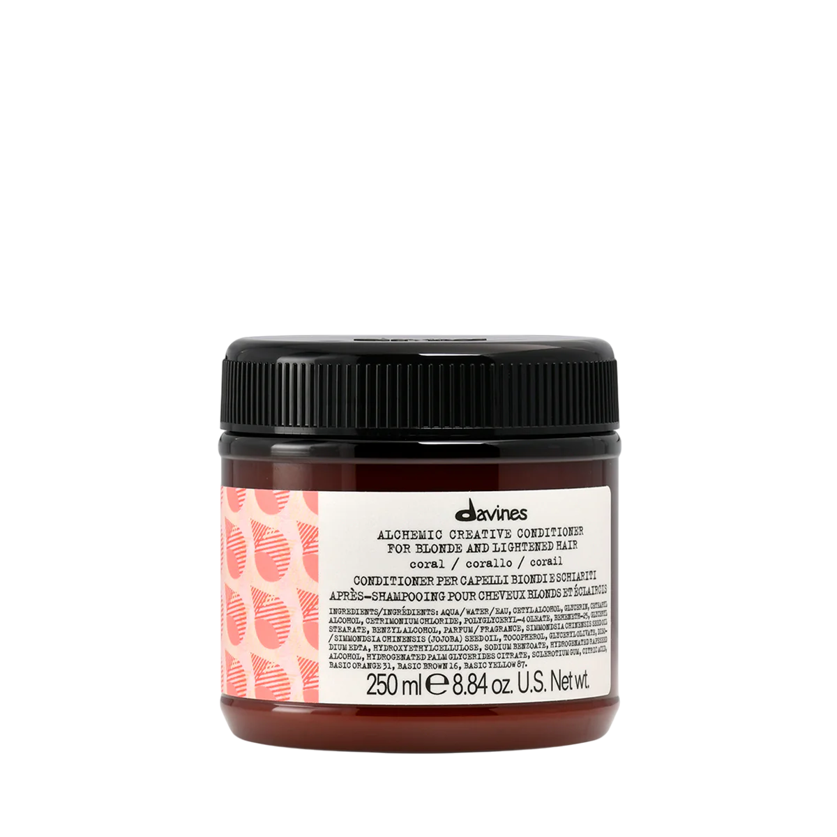 Davines, Alchemic, Hair Colour Conditioner,  Coral, Enhances Color Vibrancy, 250 ml
