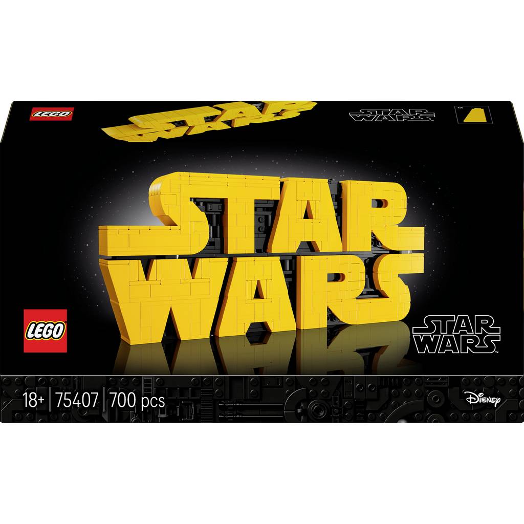 75407 LEGO ^{®} STAR WARS ™ Star Wars logosu için LEGO taşlarından yapılmış. 75407