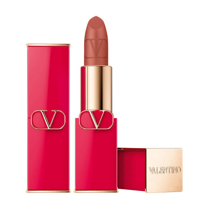 Valentino, Rosso, Matte, Sticla de lipit cu cremă, 107A, Reutilizabilă, 3,5 g