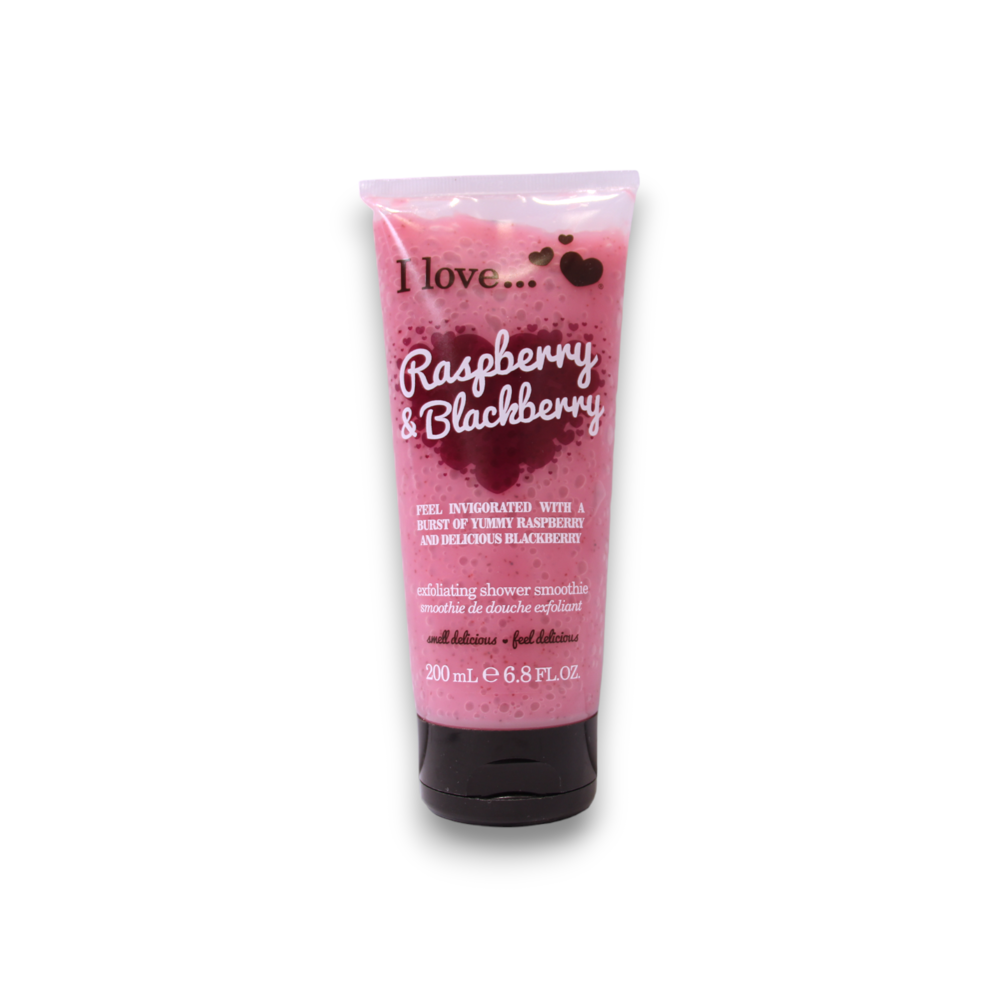 Iubesc, Raspberry & Blackberry, Gel de exfoliere pentru duș, 200 ml