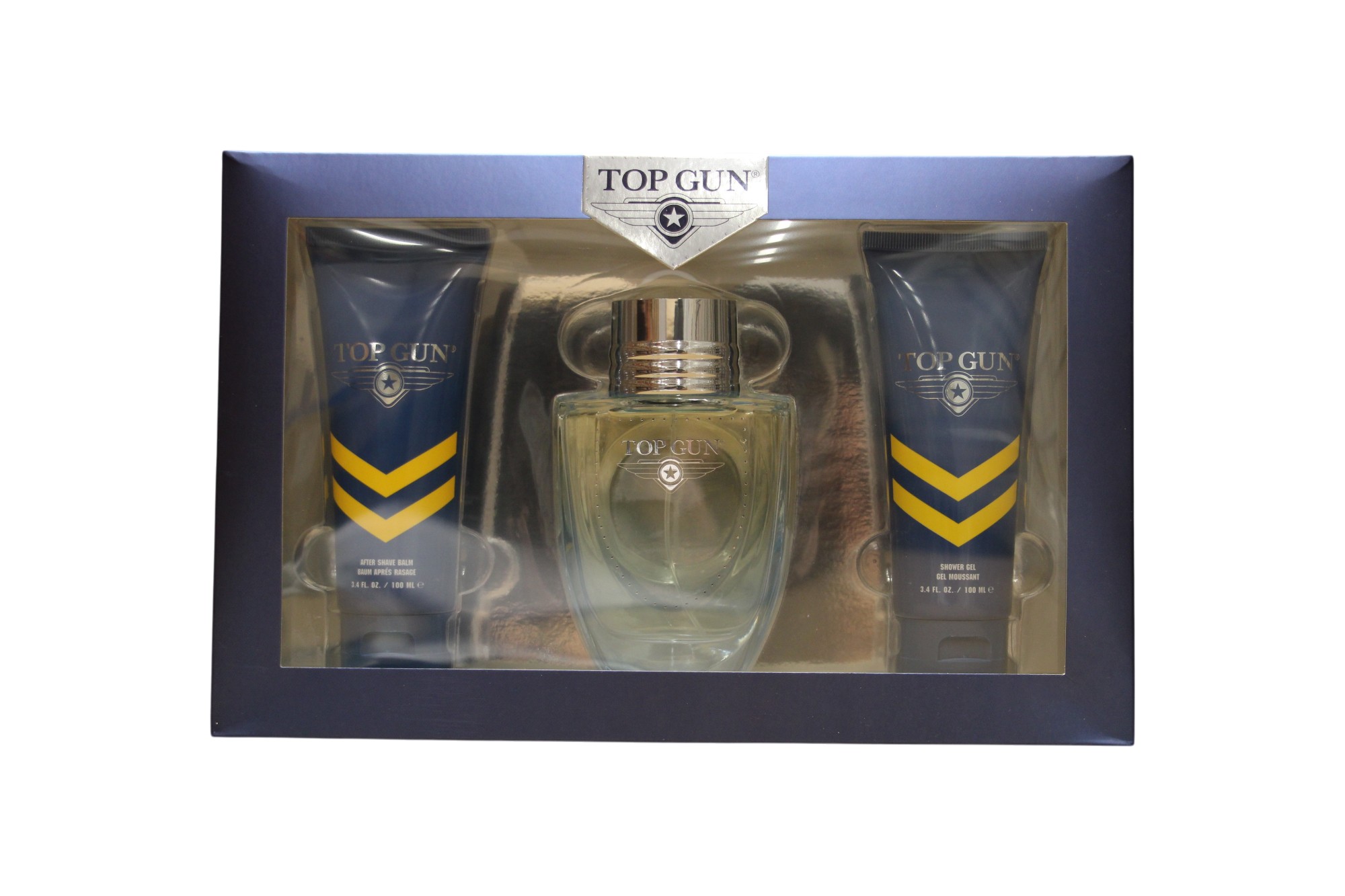 Top Gun: Rivet, Tuvalet Spreyi, Erkekler için, 100 ml + Rivet, Nemlendirici, Vücut Duşu, Cilt & Saçlar, 100 ml + Rivet, Nemlendirici, Son Balmı, 100 ml
