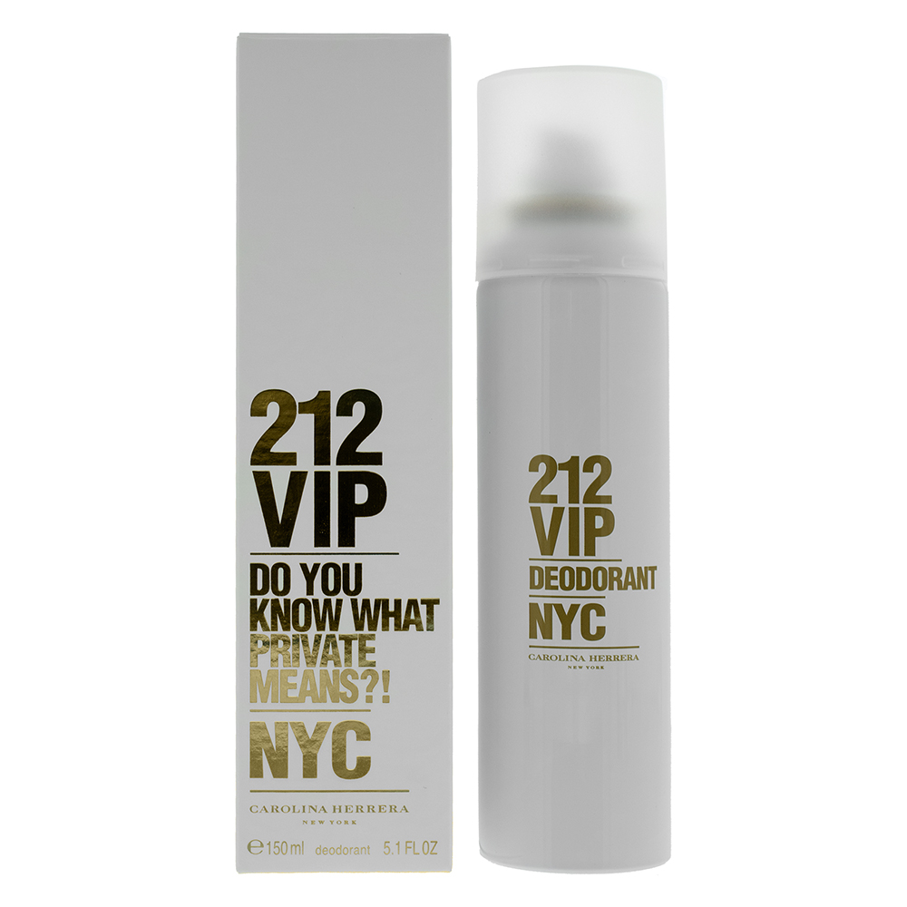 Carolina Herrera, 212 VIP, Orient Vanilie, Sprăi deodorant pentru femei, 150 ml.
