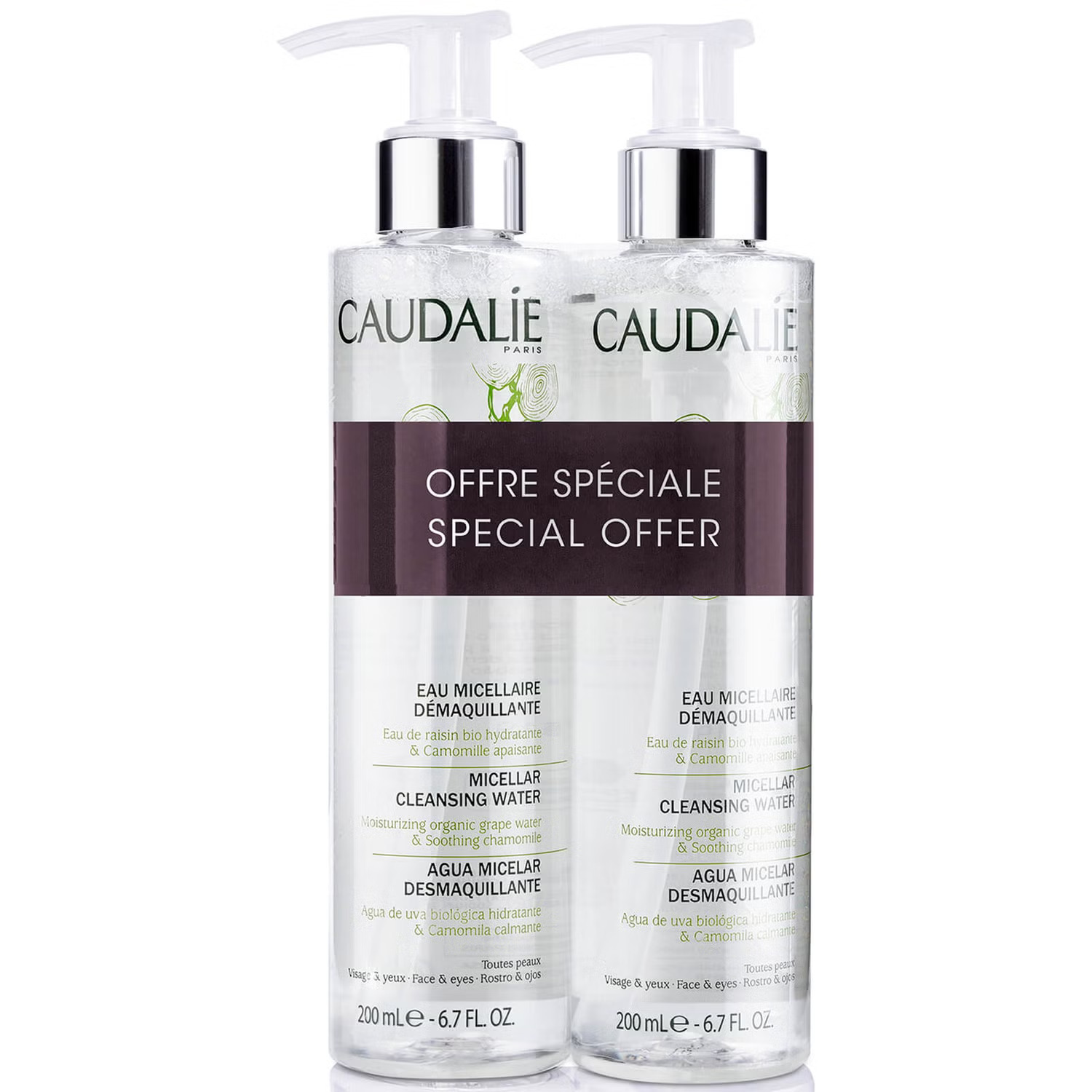 Set Duo, Caudalie, Caudalie, Cleansing, Micellar Water, For All Skin Types, 2 pcs, 200 ml