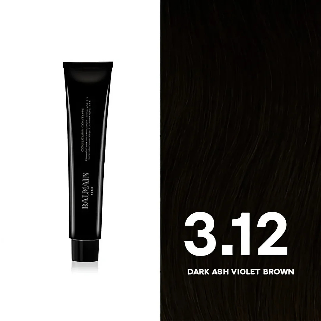 Balmain Profesionist, Culori de Modă, Păr Permanenți cu Coloranții, 3.12 Fard Negru-Violet-Cenușiu, 60 ml