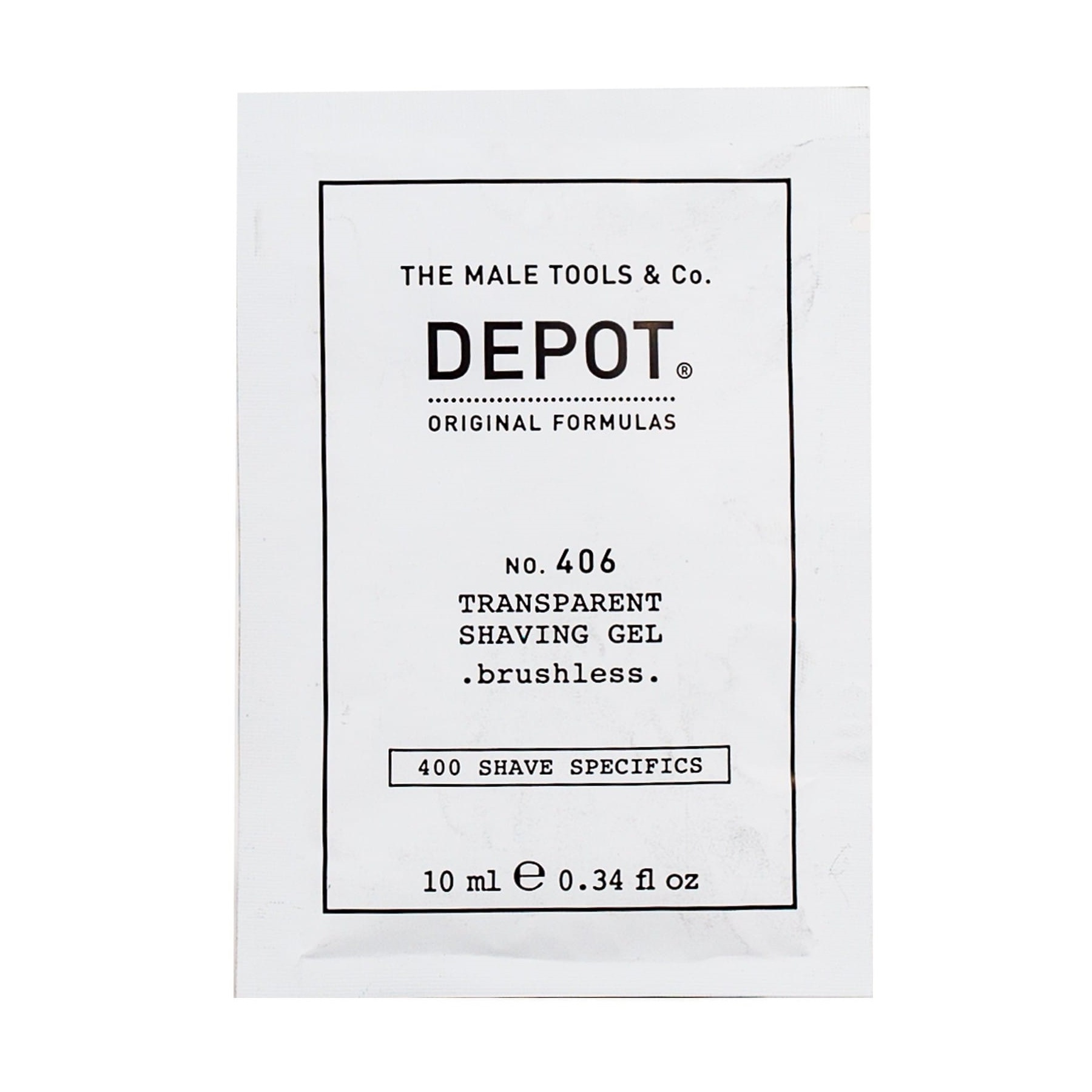 Depozit, 400 Detalii privind rasurare Nr. 406, Menta, Ameliorează și răcorește, Gel de Rasură, 10 ml