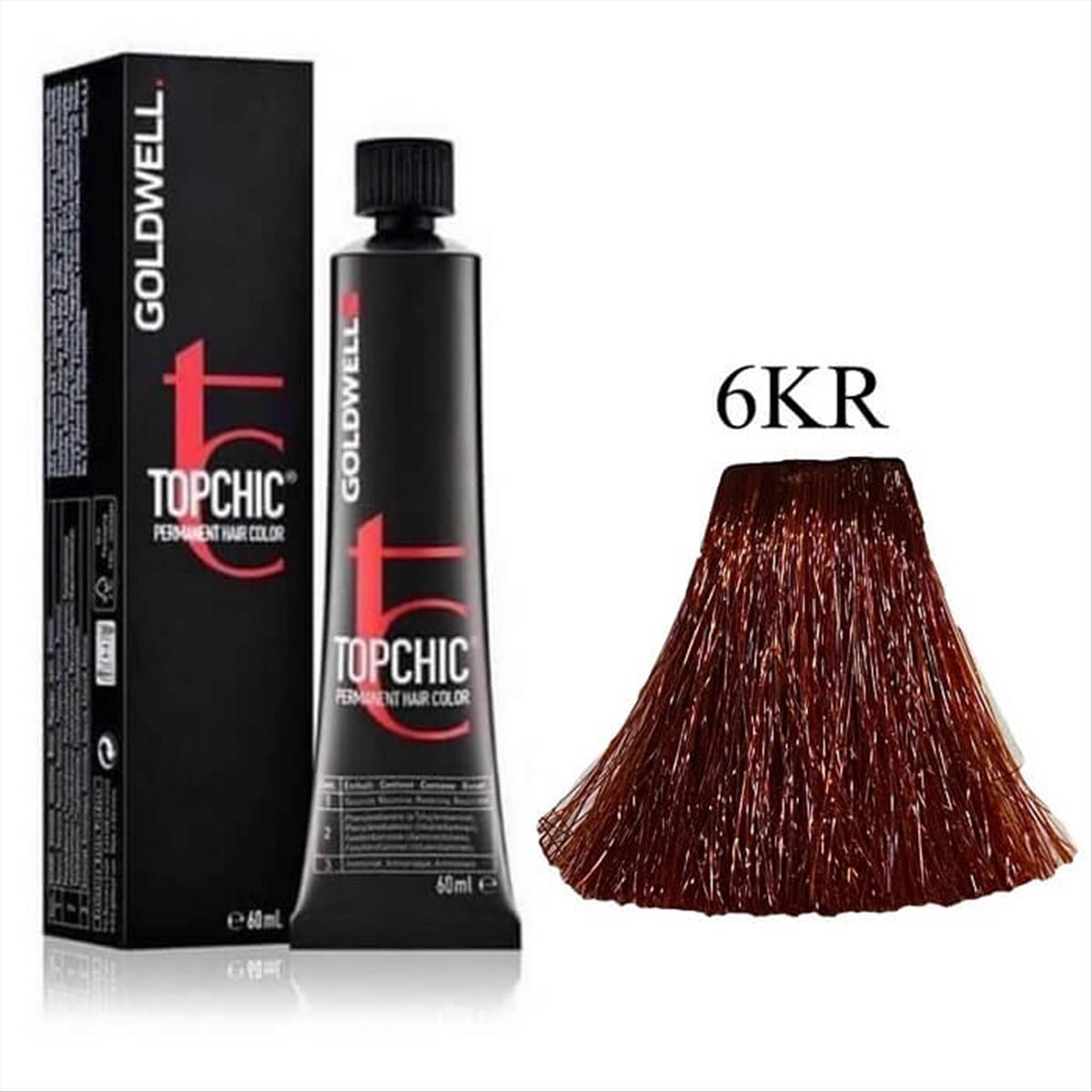 Goldwell, TopChic, Color permanent pentru păr, 6 KR Portocală de rodie, 60 ml.