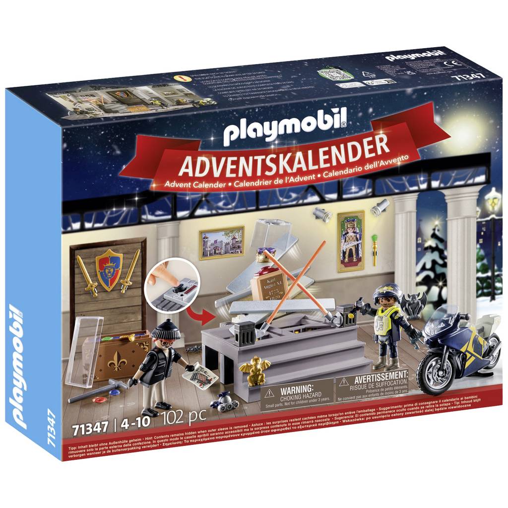 Calendarul de Crăciun Playmobil® City Action Muzeul Poliției Jaf 71347 71347