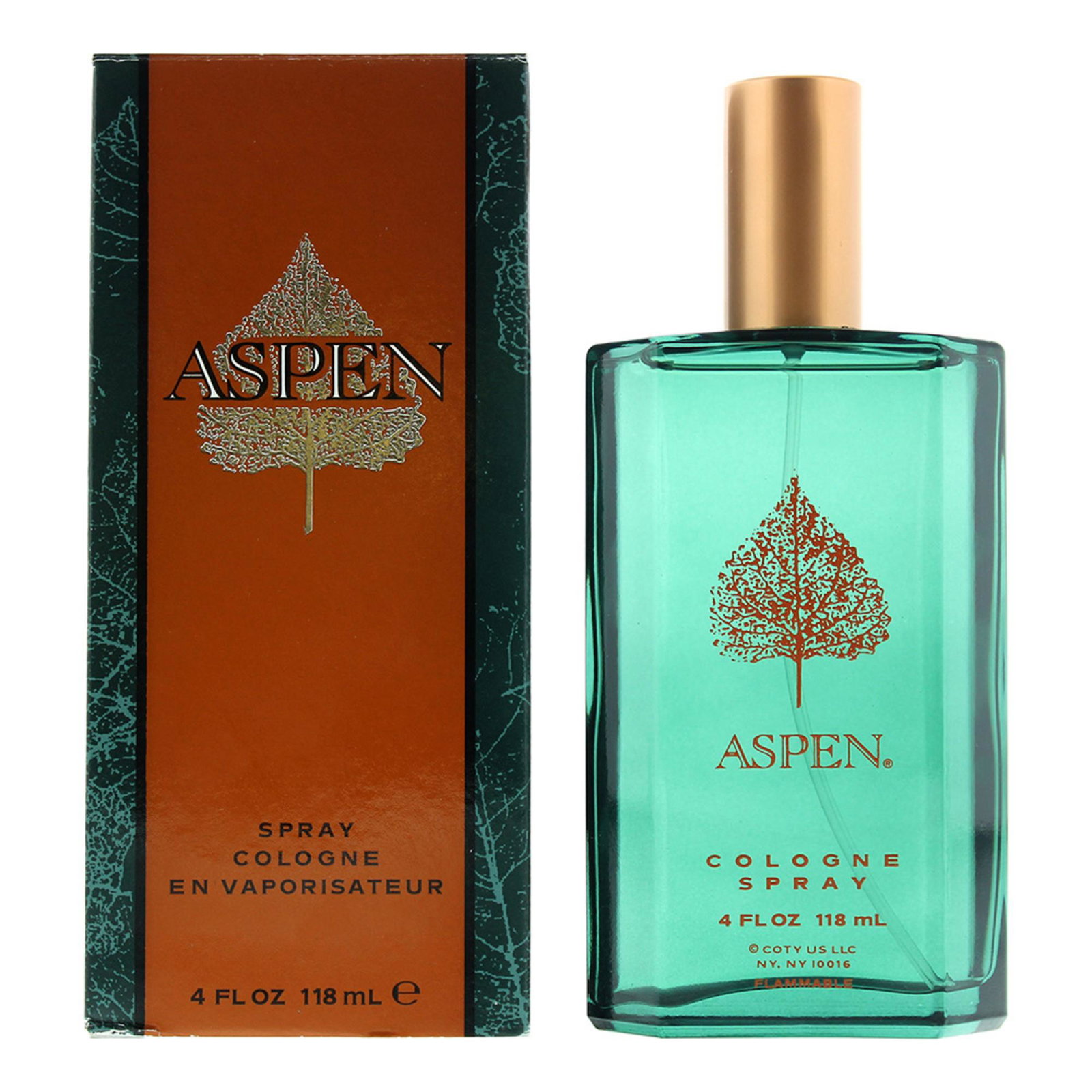 Coty, Aspen, Eau De Cologne, For Men, 118 ml