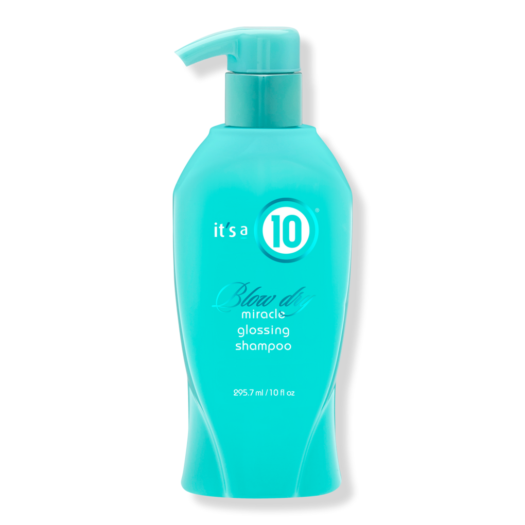 Bu bir 10, Miracle Blow Dry Glossing, Saç Şampuanı, Nemlendir/Tekrarlayıp Parlat, 295.7 ml'dir.