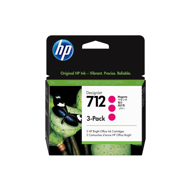 Inchierea HP Numărul 712 HP712 HP 712 Magenta 3-Pachet 3Pachet (3ED78A)