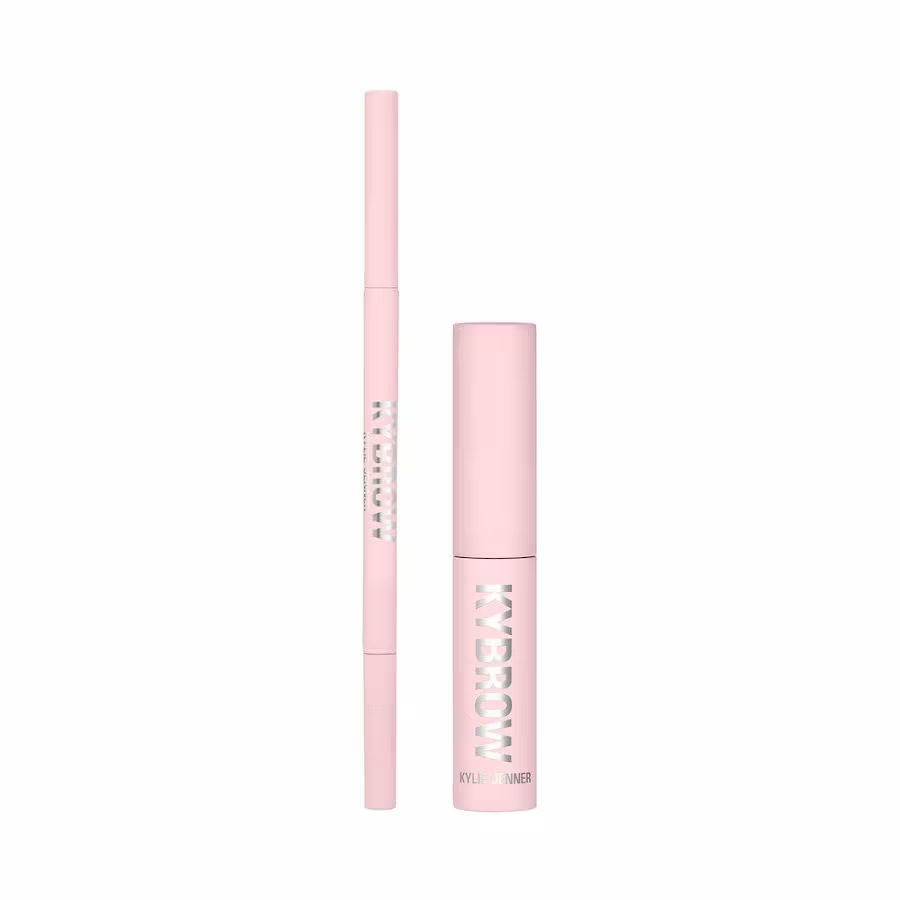 Set Kylie Cosmetics: Kybrow, Defined, Eyebrow Cream Pencil & Brush 2-In-1, 004, Medium Brown, 0.09 g + By Kylie, Define, Eyebrow Gel, Translucent, 5 ml