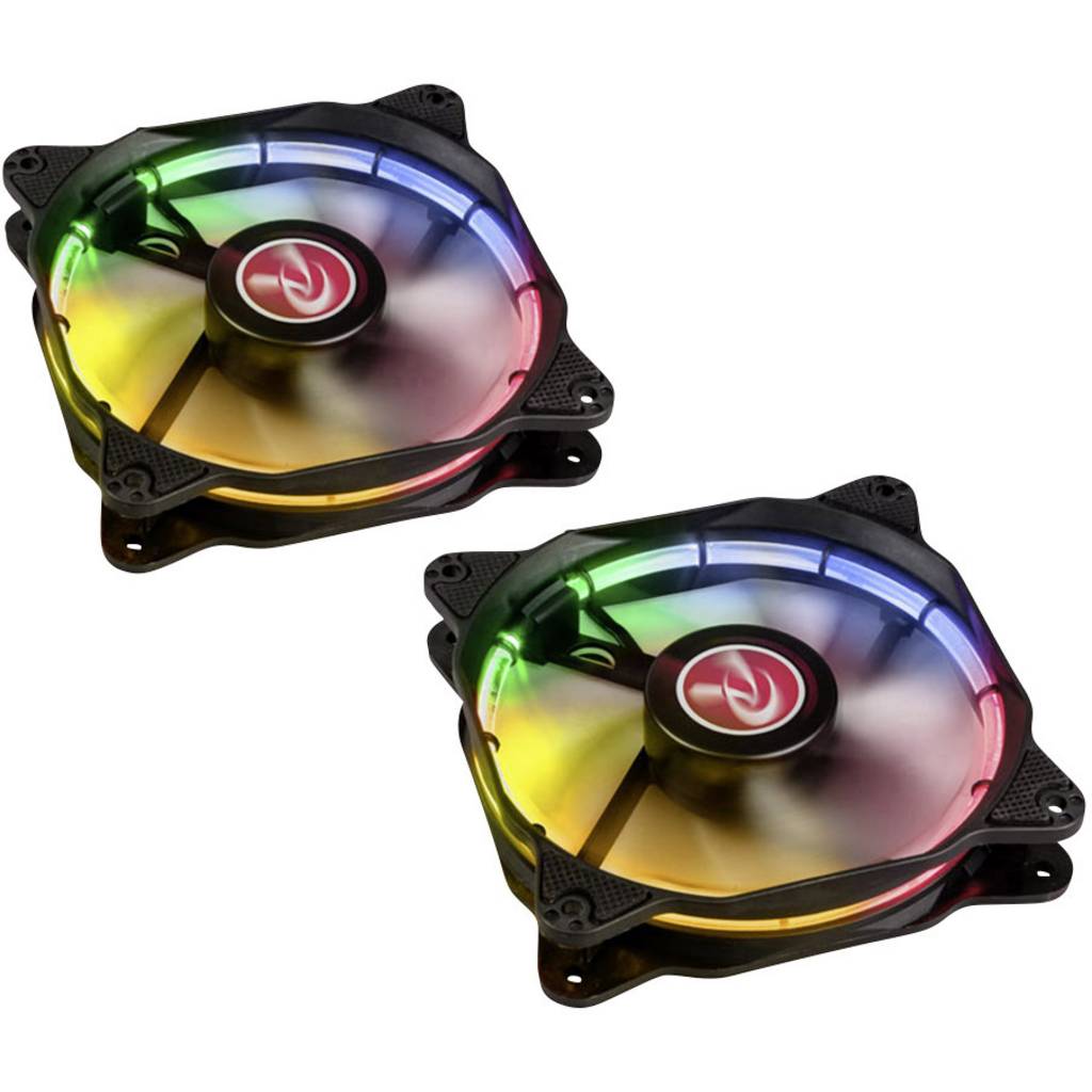 Raijintek AURAS 12 RGB PC fan Black, RGB (W x H x D) 120 x 120 x 25 mm  0R400037