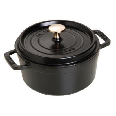 Staub Fırın Tencere 18 cm yuvarlak siyah Schwarz 40509-485-0 405094850 (40509-485-0)