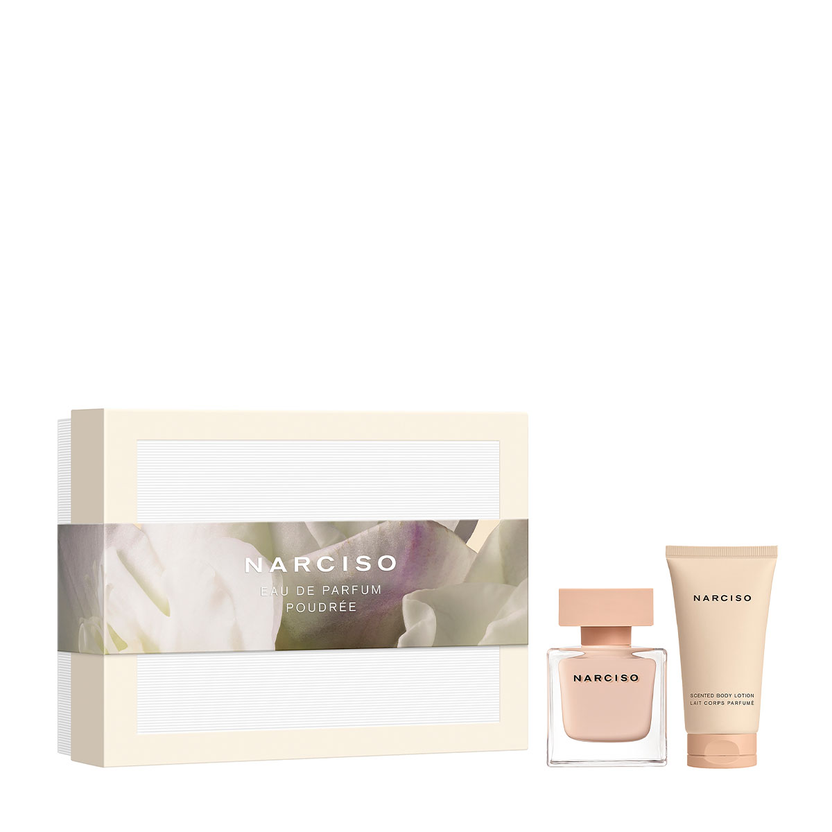 Narciso Rodriguez: Poudrée, Eau de parfum pentru femei, 50 ml + Narciso Poudrée, hidrantă, loțiune corporală, 50 ml