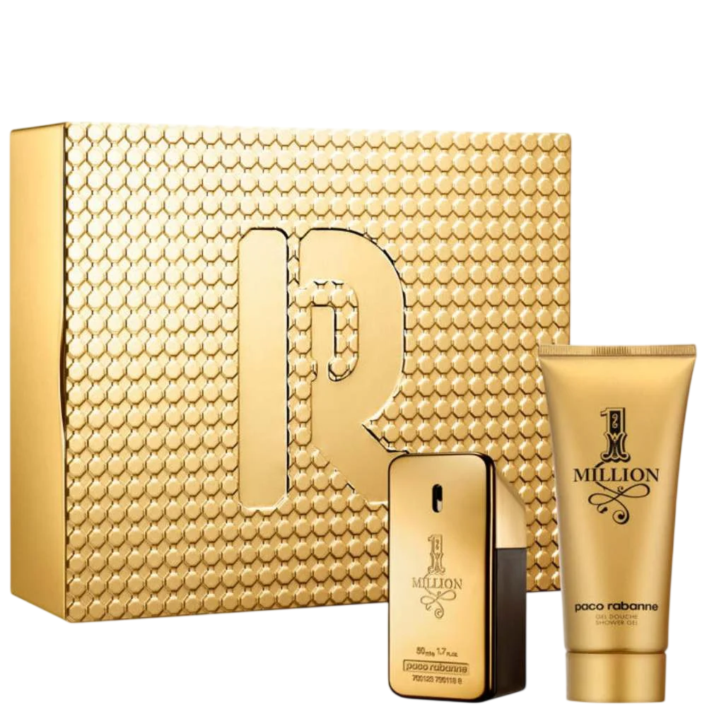 Paco Rabanne: Setul "1 Million", Parfum de băutură pentru femei, Pentru Bărbați, 50 ml + Eau De Toilette "1 Million", Geamantan de duș, Toate tipurile de piele, 100 ml