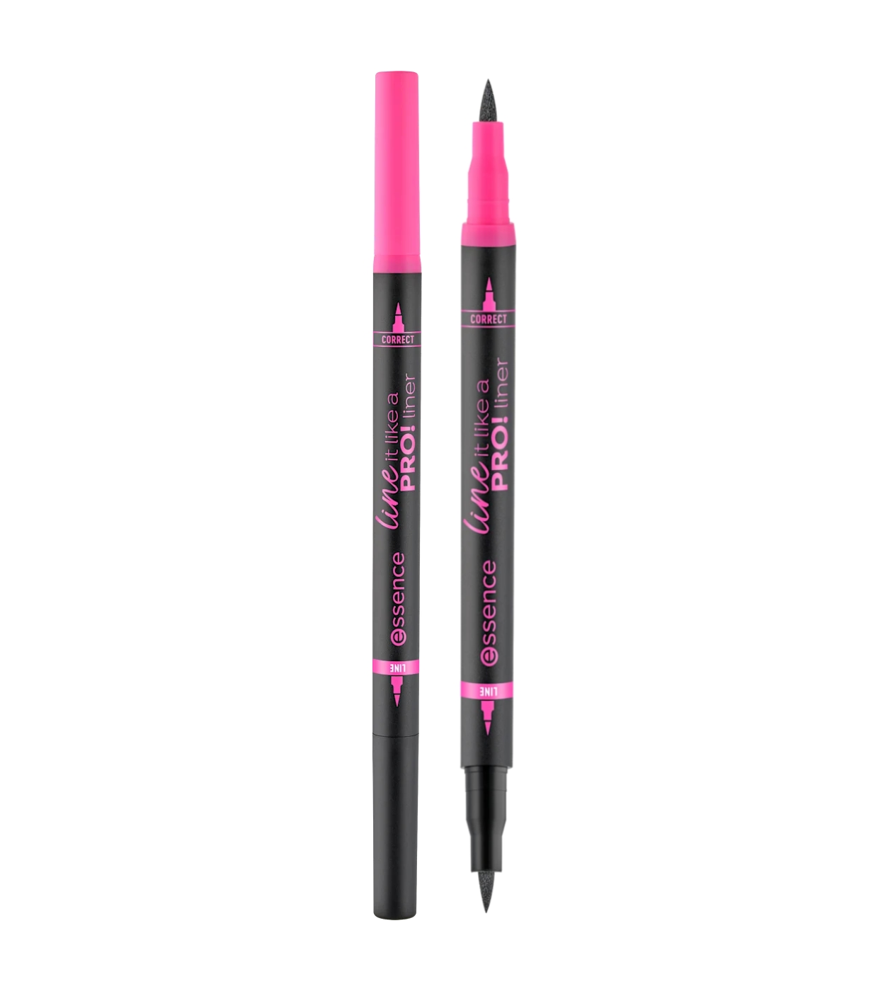 Esență, Line It Like a Pro!, cu capete duble, Linier de ochi lichid, 01, Negru, 1,2 ml