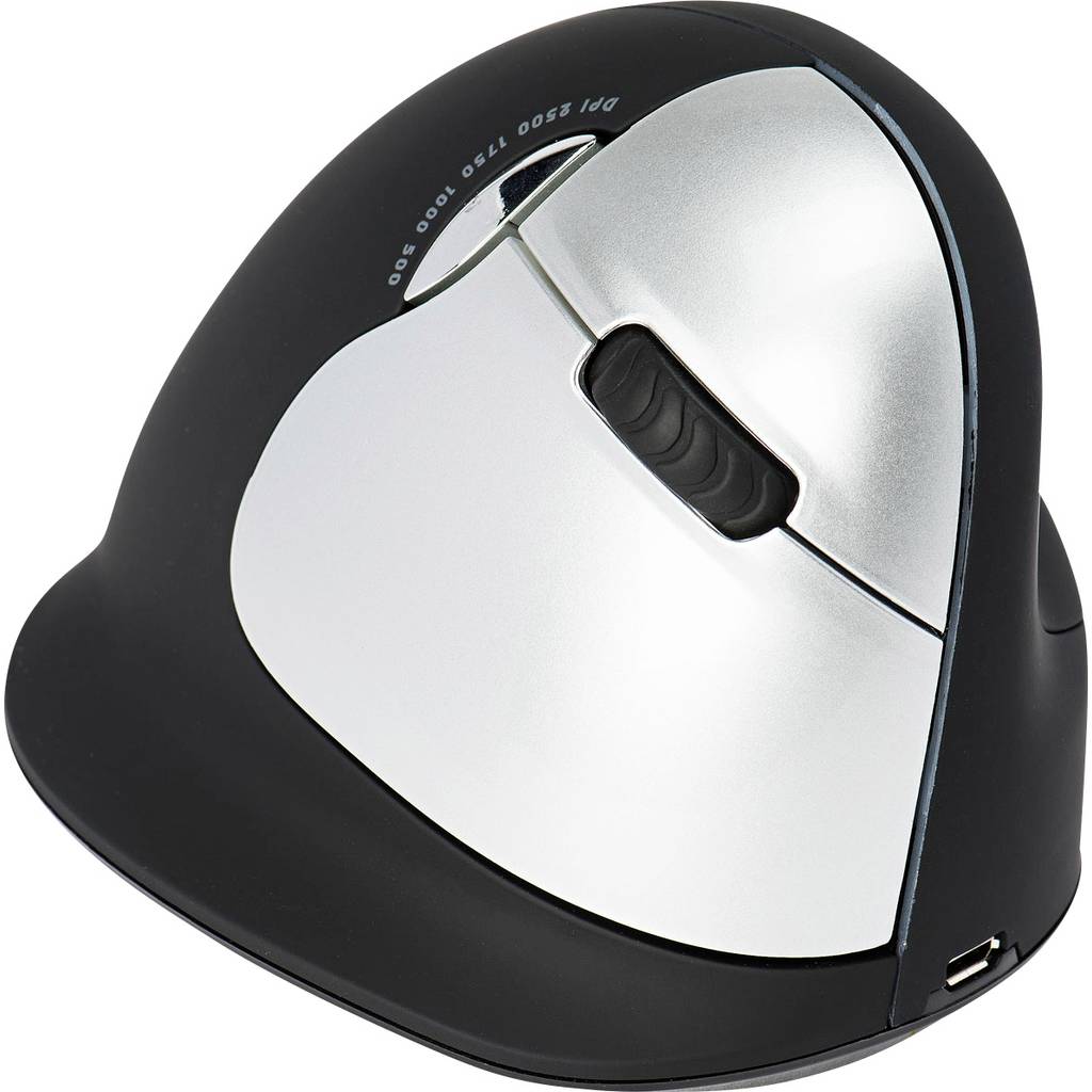 R-GO Tools HE (RGOHELAWL) Ergonomic mouse Radio Size: L Optical Black/ RGOHELAWL