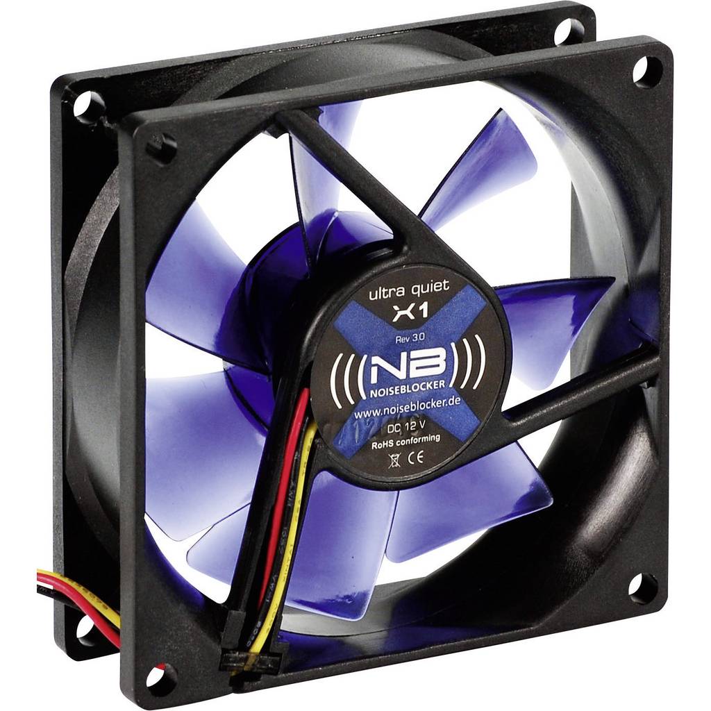 NoiseBlocker BlackSilent X1 PC fan (W x H x D) 80 x 80 x 25 mm X1
