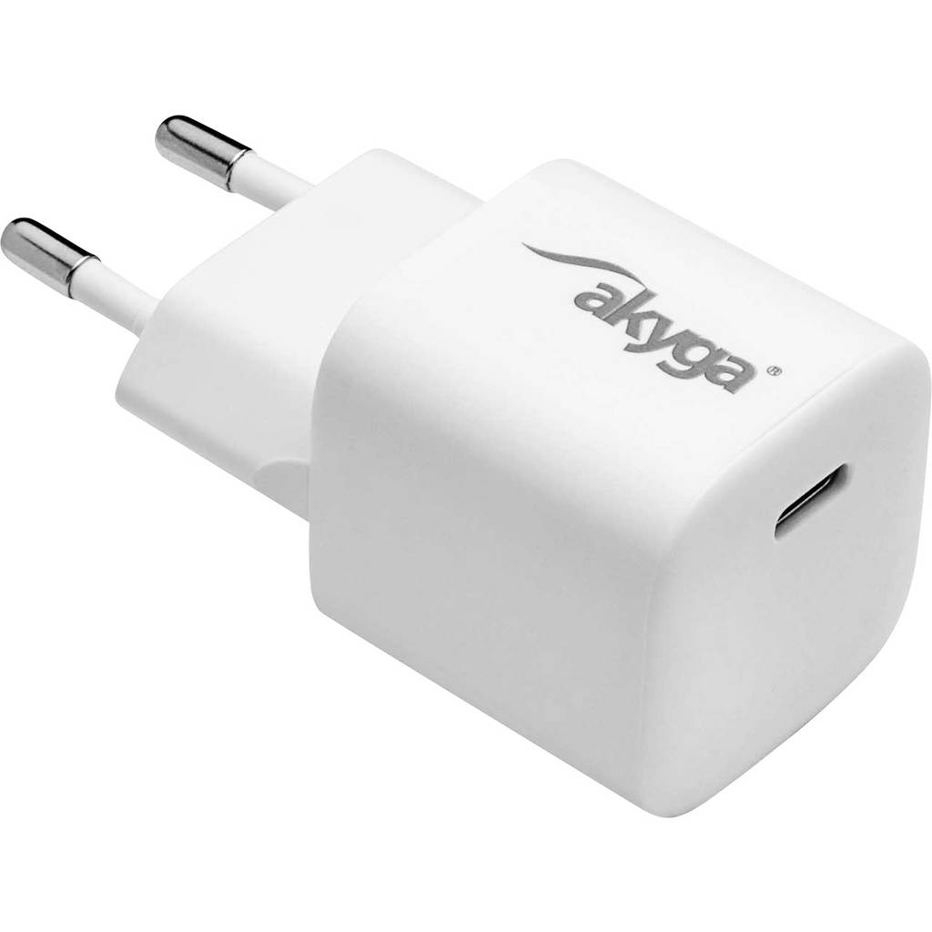 Chargerul Akyga AK-CH-22 cu alimentare USB 25 W, 1x USB-C® Power Delivery Alb, pentru interior, AK-CH-22.