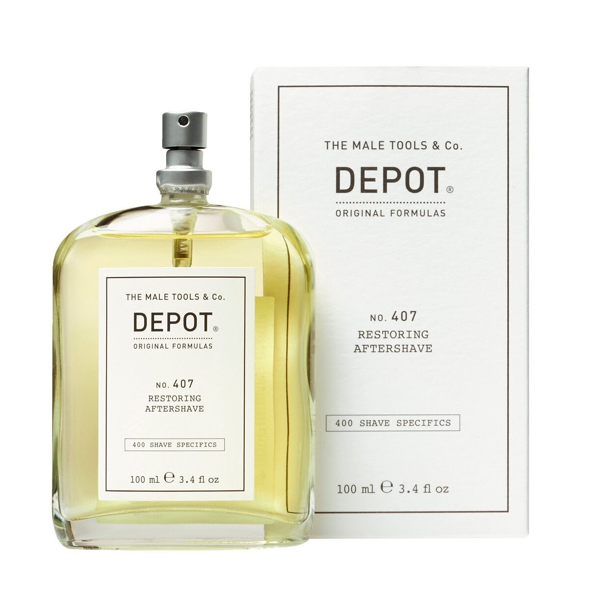 Depozit, 400 Detalii privind rasurare Nr. 407, Pro-Vitamin B5, Restaurator și Revigorant, Lichid de după rasurarea barboului, 100 ml