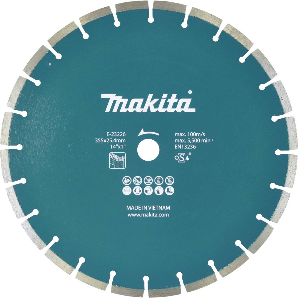 Makita E-23226 Diamond cutting disc Diameter 355 mm Bore diameter 25.4 m E-23226
