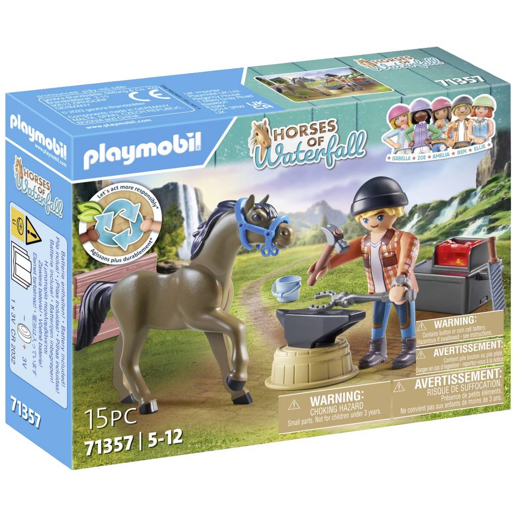 Jucării Playmobil® Calul de la Cascada, Fierarul Negru și Ben & Achilée 71357 71357