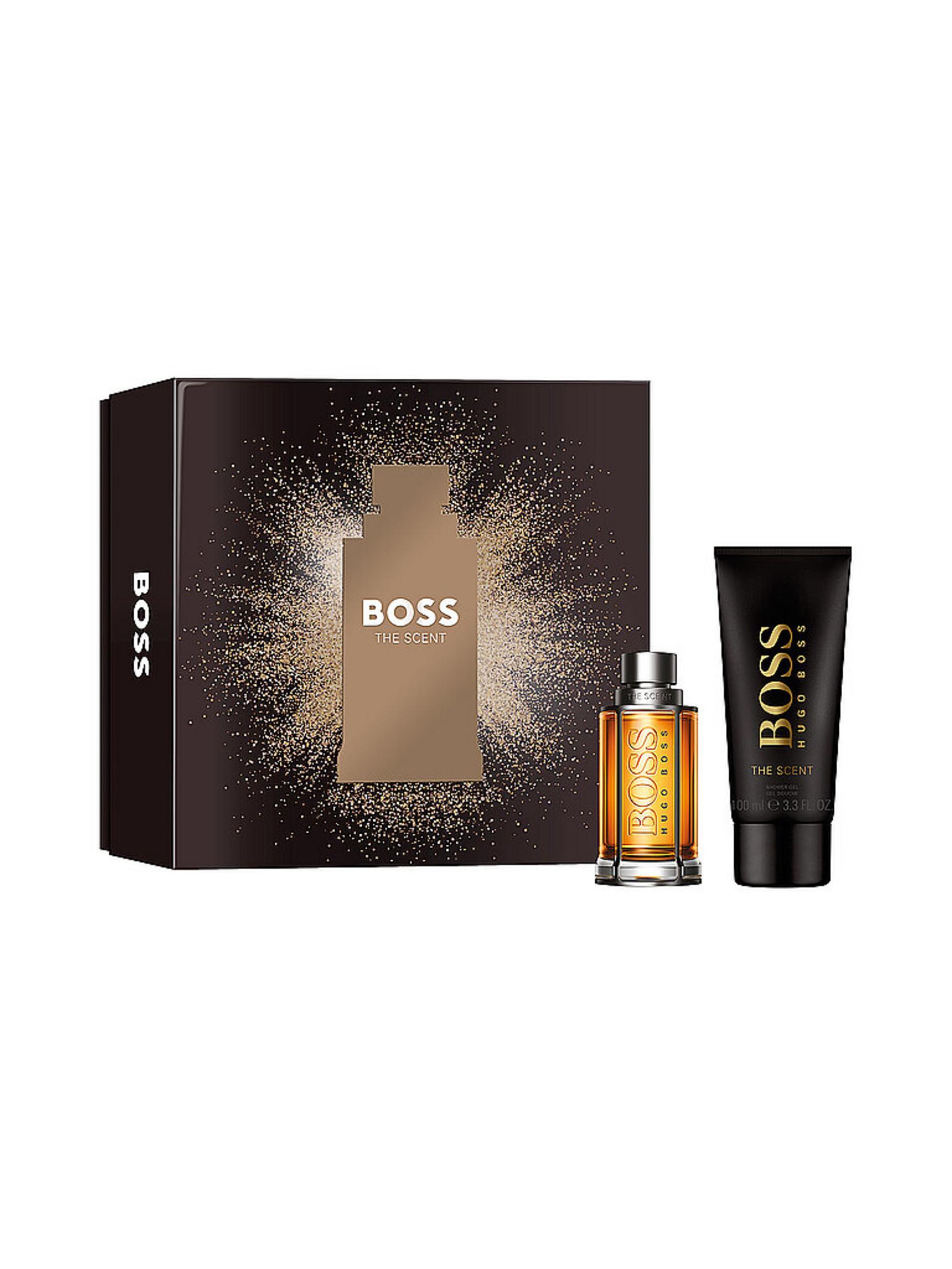 Setul Hugo Boss: The Scent, Parfum de Toaletă, Pentru Bărbați, 50 ml + The Scent, Curățare, Geamantan pentru Duș, Pentru toate Tipurile de Piele, 100 ml