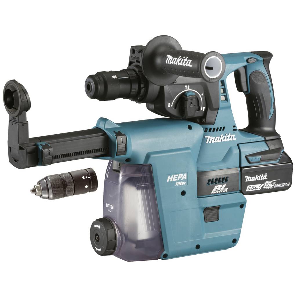 Makita SDS-Plus-Cordless hammer drill combo 18 V 5 Ah incl. charger DHR243RTJW