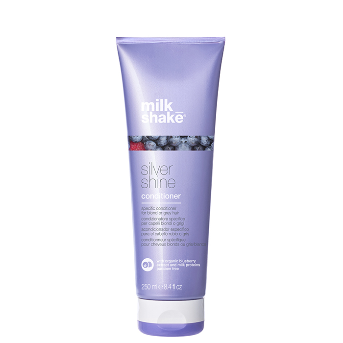 Shake de Milk, Strălucire Argint, Fără parabene, Condimentator pentru păr, Pentru neutralizarea tonurilor galbene, 250 ml
