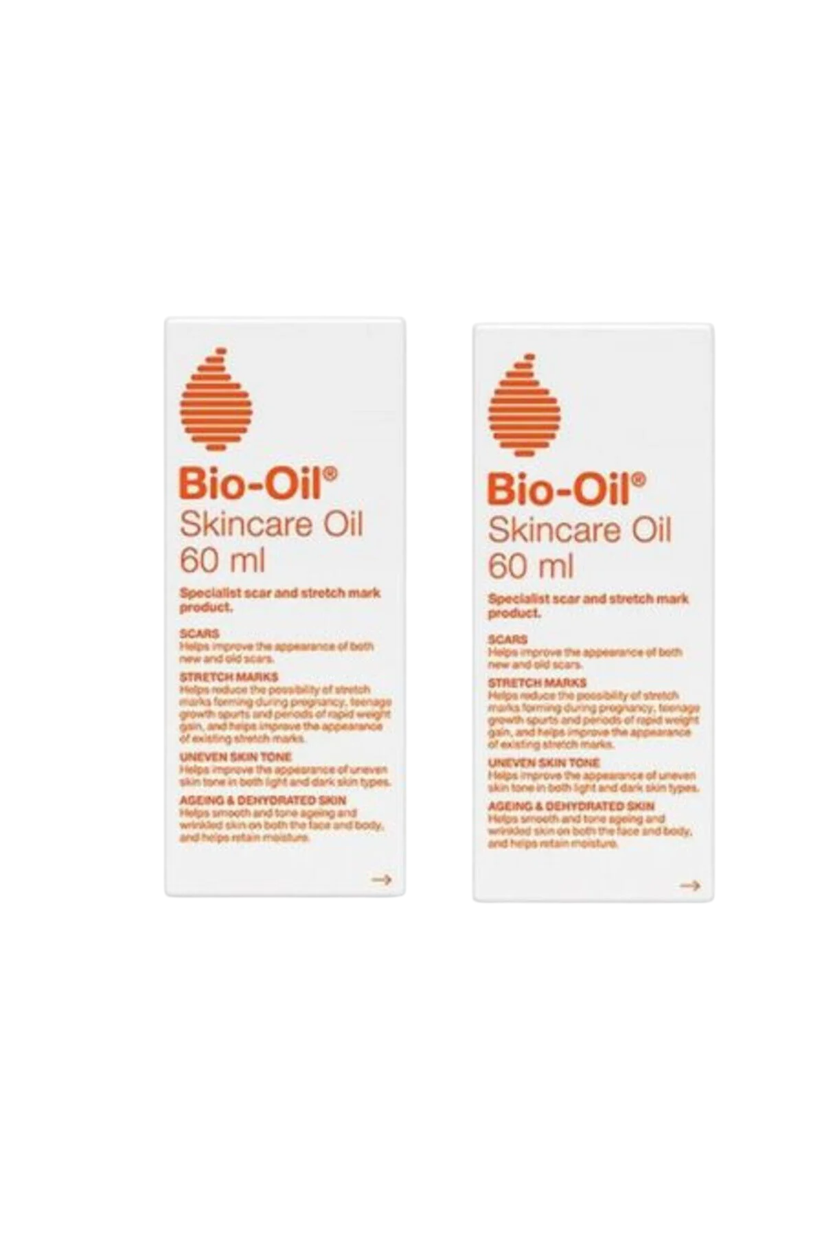 Duo Seti, Bio-Öl, Bio-Öl, Anti-Marklar, Vücut Yağı, Her Yerde Vücudun, 2 parça, 60 ml.