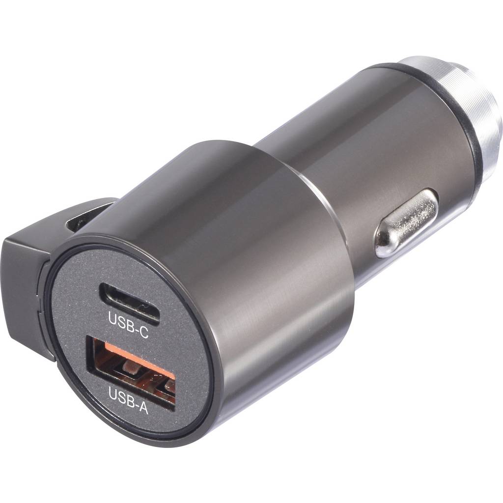 VOLTCRAFT VC-CPS-45W USB charger 1x USB-A, 1x USB-C® Black Car VC-16690845