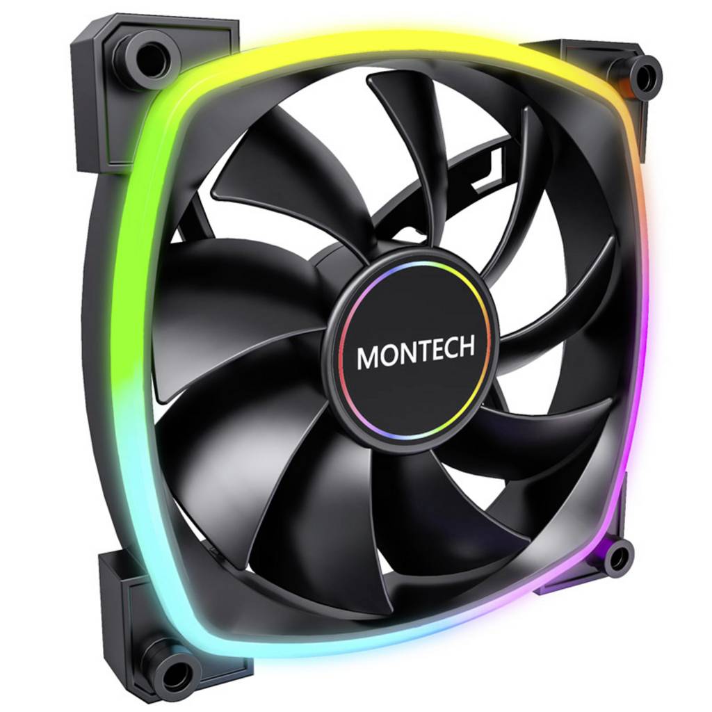 MONTECH Montech AX140 PWM ARGB Lüfter - 140mm, schwarz PC fan (W x H x D) AX140B