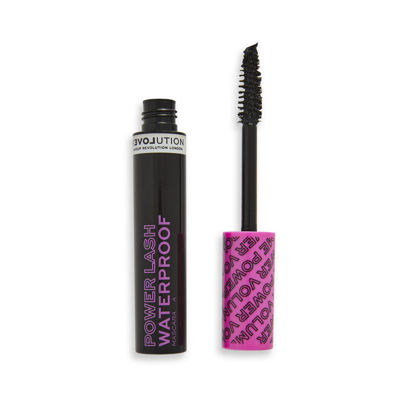 Revoluția Makeup, Relove Power Lash, Vegetarian, Apă Resistentă, Volum, Mascară, Negru, 8 ml