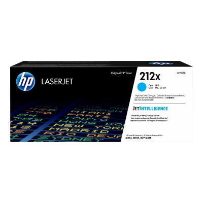 Tonomul laser HP 212X de înaltă capacitate, cyan, original pentru imprimante LaserJet (W2121X).
