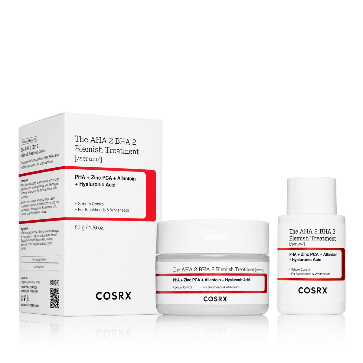 COSRX Serul de tratament cu acid hialuric și beta hidroxi (AHA 2 - BHA 2) pentru pielea afectată, 50g.