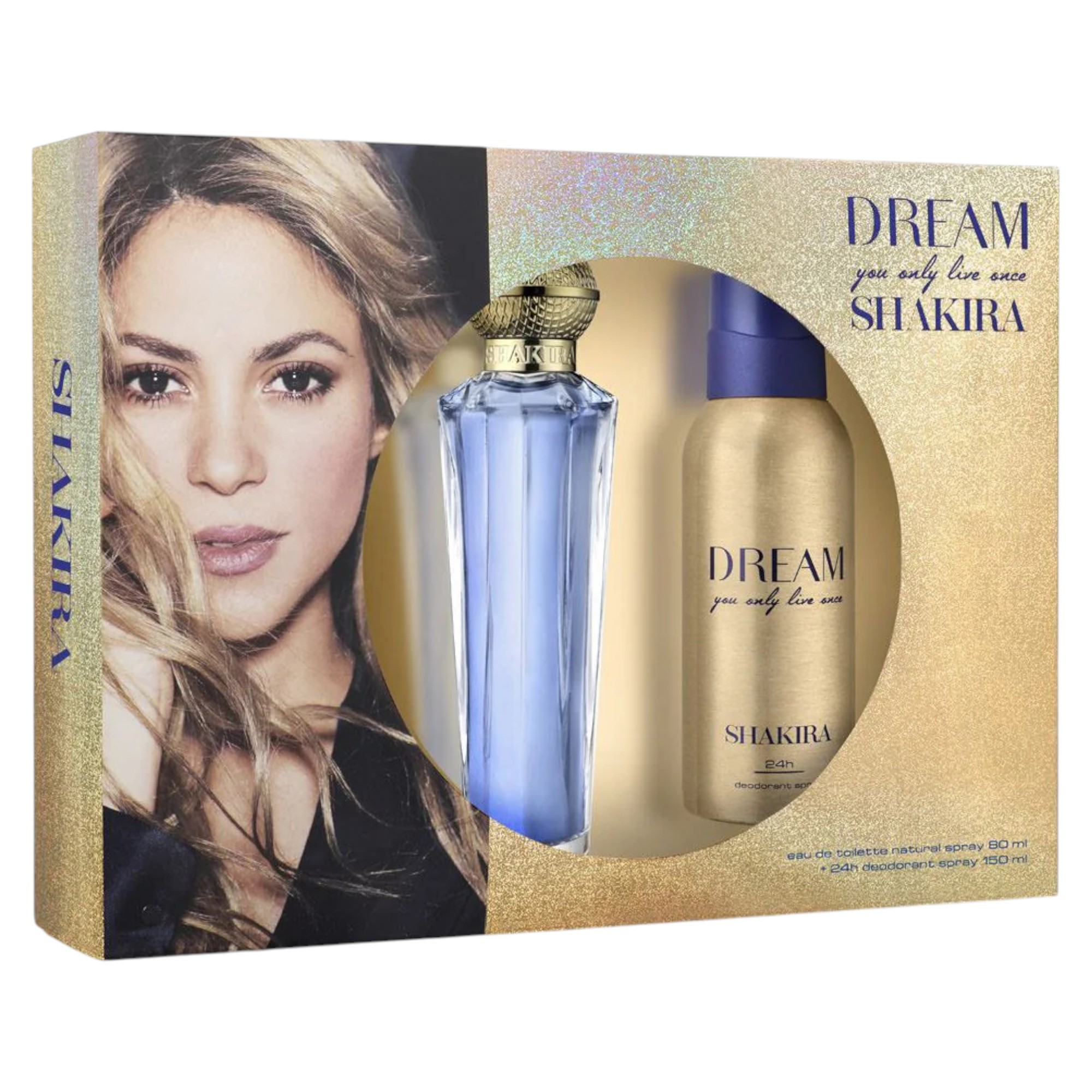 Shakira Seti: Rüya Sadece Bir Kere Yaşanır, Tuvalet Kokusu, Kadınlar için, 80 ml + Rüya Sadece Bir Kere Yaşanır, Buharlı Deodorant, Kadınlar için, 150 ml