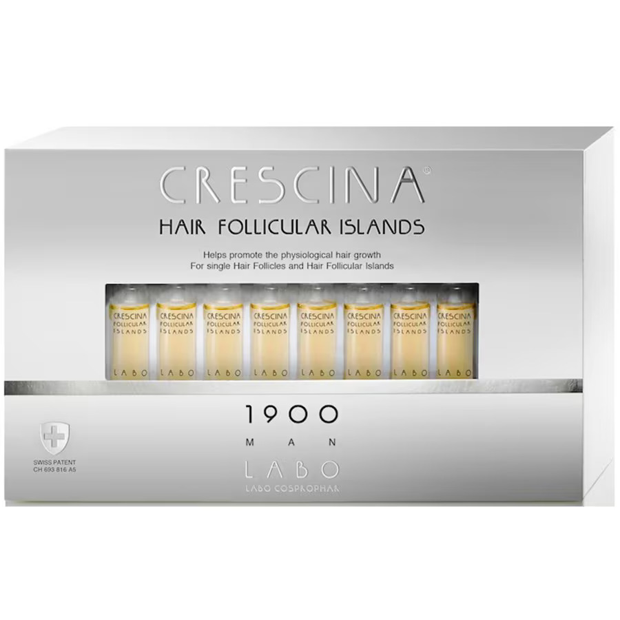 Set, Labo Suisse,  Crescina Follicular Islands 1900, For Growth Stimulation, Ampoules Treatment Serum, For Scalp, For Men, 20 pcs
