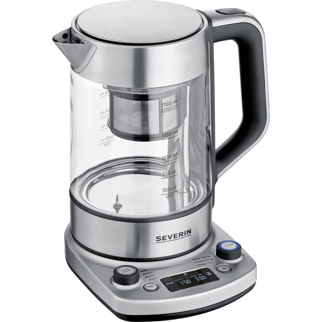 Severin 3422 Kettle cordless, Overheat protection Stainless steel (brush WK 3422