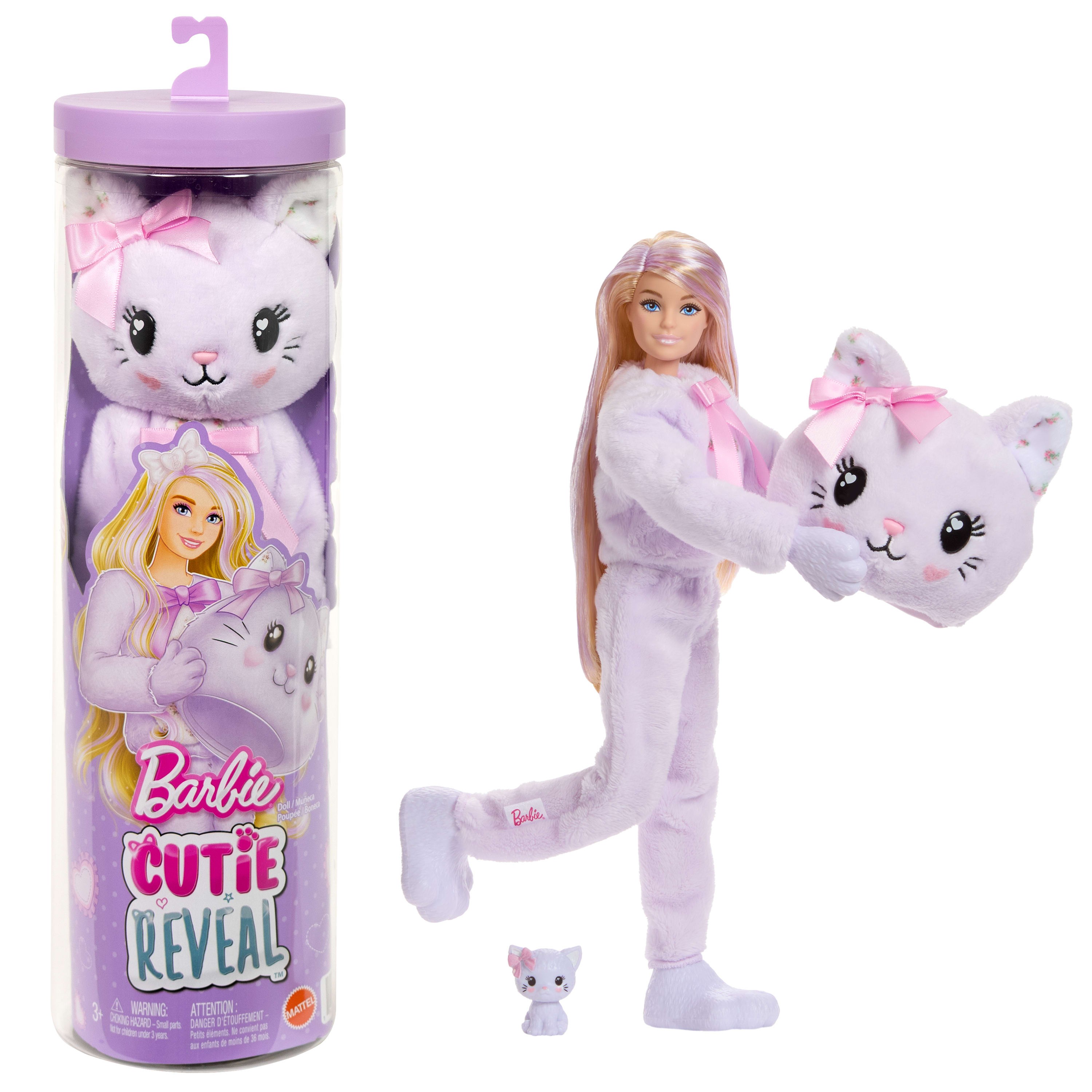 Barbie Cutie Reveal Sweet Bows Purple Kitten JJP64
