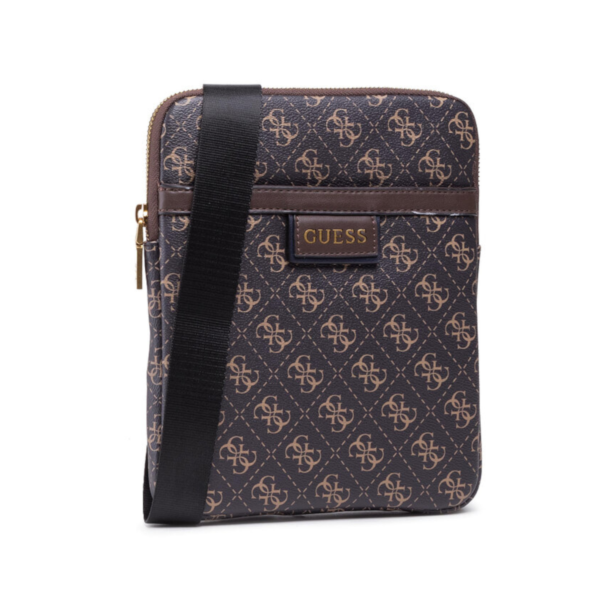 Guess, Vezzola, Textile Crossbody Bag, Dark Brown, 19 x 24 x 2cm, For Men