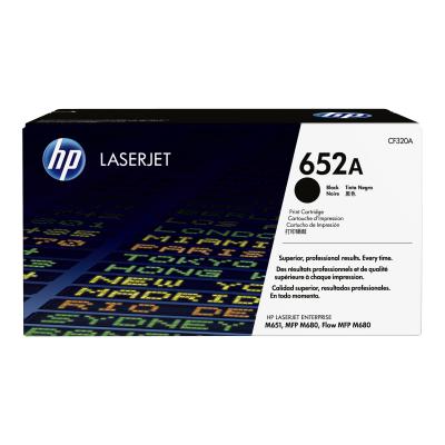 Cartrajul HP Număr 652A HP652A HP 652A Negru (CF320A)