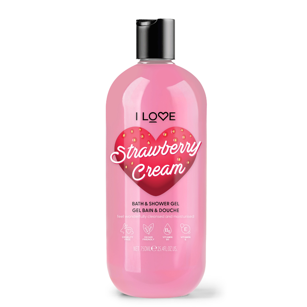 Iubesc, Smochine și Crema, Gel de îmbăiere hidratant, pentru Toate Tipurile de Piele, 750 ml.